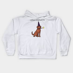 Labracadabrador Wand Retriever (Chocolate Lab) Kids Hoodie